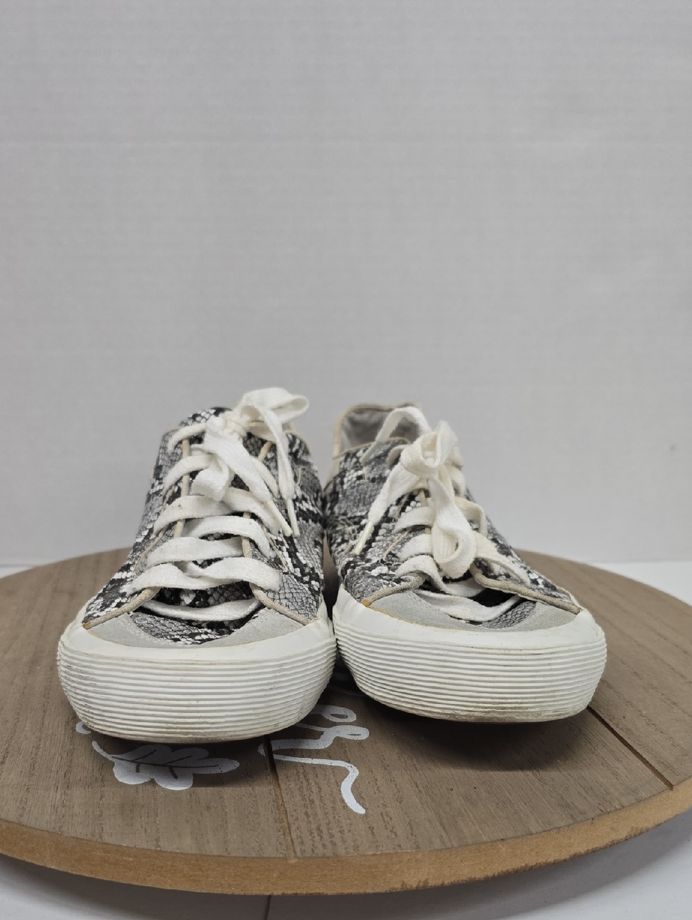 Zara Snakeskin Animal Print Trainers Sneakers Size 40 - Picture 9 of 14